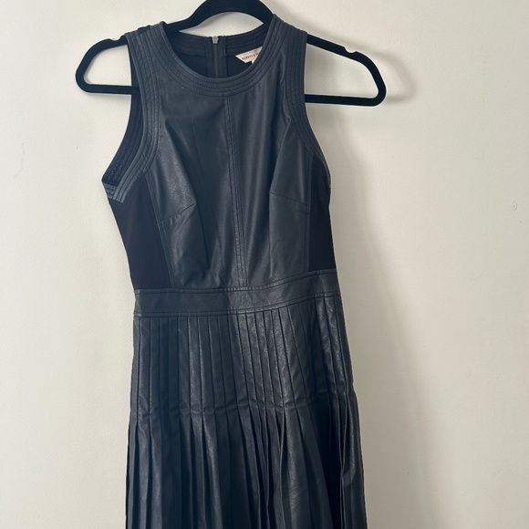 Rebecca Taylor black faux leather dress - Picture 1 of 2